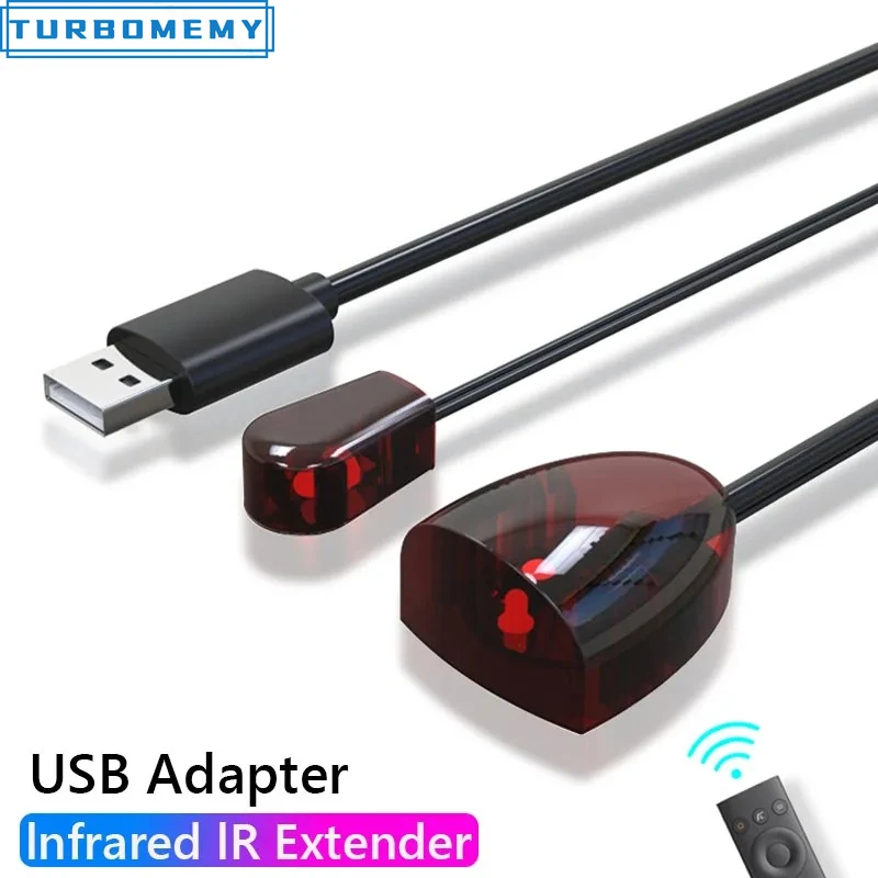 Infrared IR Remote Extender Repeater Receiver  For TV Set Box DVD PVR USB Port Adapter IR transmitter  with 3.5mm jack plug