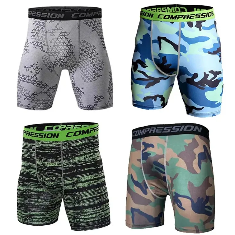 

Men's Gym Leggings Compression Running Short Pants Quick Dry Fit Basketball Fitness Training Shorts Bodybuilding Workout Tights