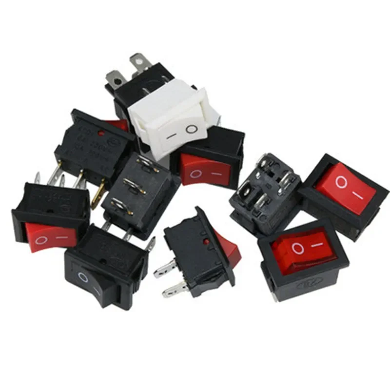 5Pcs KCD1 3 Pin 4 Pin 6 Pin 21*15mm ON-OFF Boat Car Rocker Switch 6A/250V AC 10A/125V AC Switch DIY