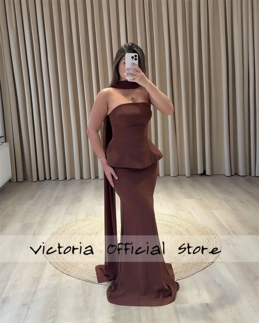 Vestidos de fiesta sin tirantes con bufanda azul, vestidos de novia sin mangas, drapeados hasta el suelo, فساتmavera2025 personalizados