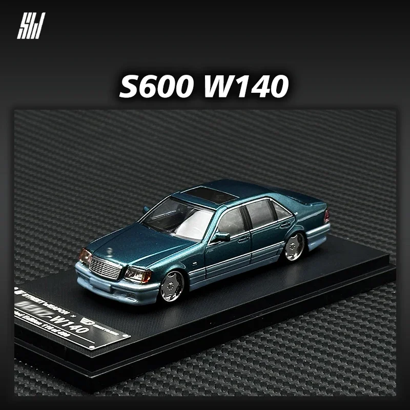 In Stock 1:64 SW S600 W140 Two Tone Diecast Diorama Car Model Collection Toy Street Weapon