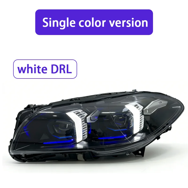-ForFang Style LED Headlight Assembly for  5 Series F10 F18 2010-2017 Dual-Color DRL Projector Lens Sequential Turn Sign^