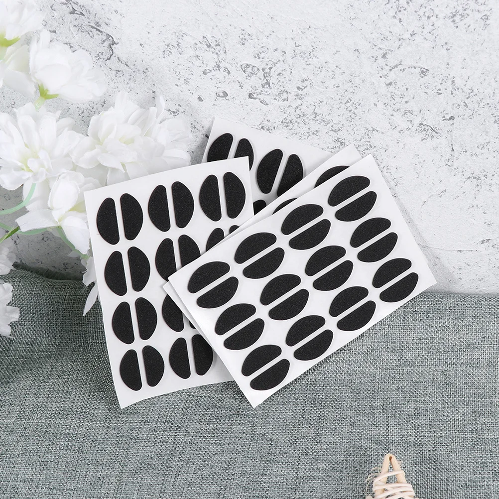 

24Pairs Nose Pads Eyeglasses Silicone Non-Slip Height Adjustment Accessory for Plastic Frames Black Non-Slip Nose Pads