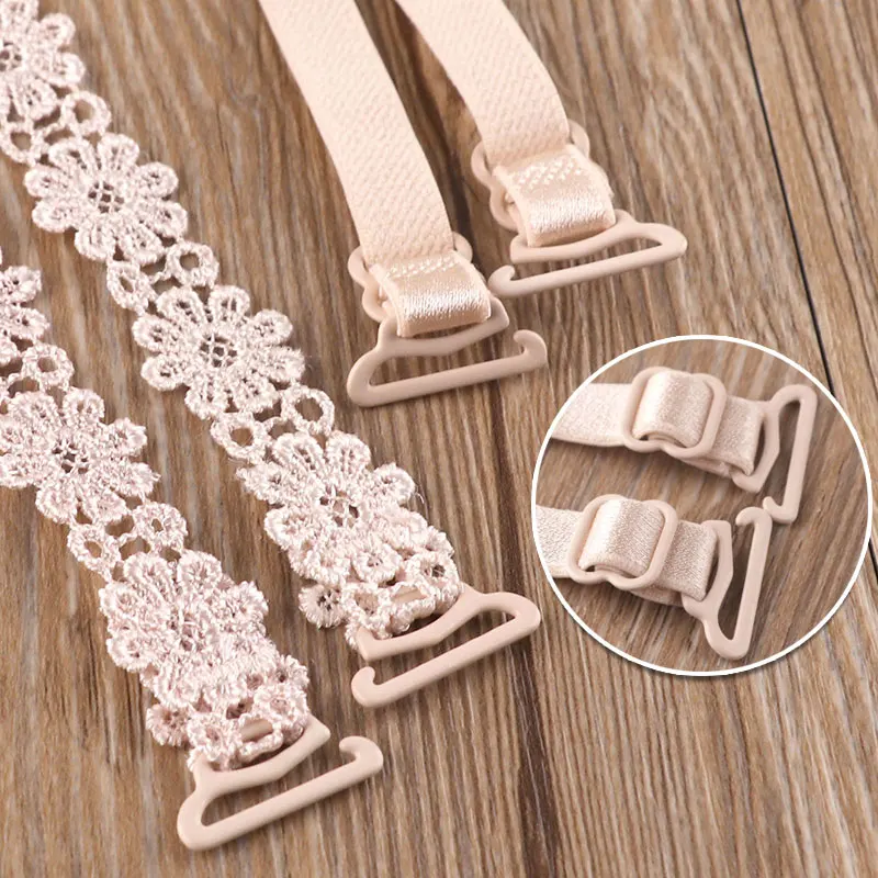 عارضة الدانتيل الشفاف حمالة الصدر حزام الكتف أحزمة الأشرطة غير مرئية اكسسوارات للملابس الداخلية نمط الزهور المجوفة #4