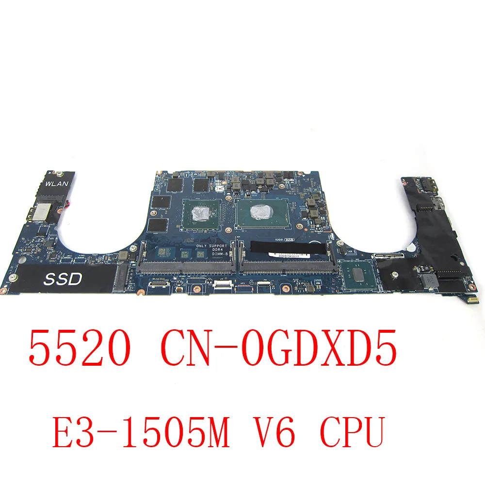 

yourui For DELL 5520 Laptop Motherboard With SR32K E3-1505M V6 CPU M1200 CN-0GDXD5 0GDXD5 GDXD5 Mainboard LA-E331P Full Test