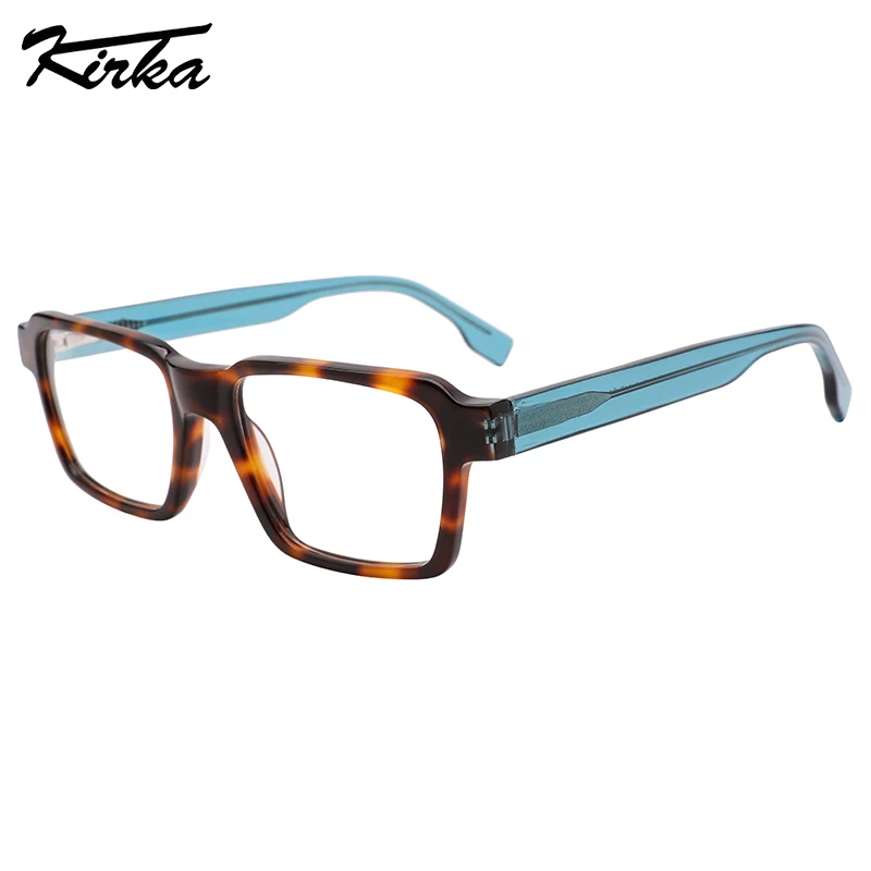 Kirka Eyewear Women&Men Frames Optical Glasses Rectangle Fashion Flat Acetate Frames ide Crystal Colors Temples WD3157
