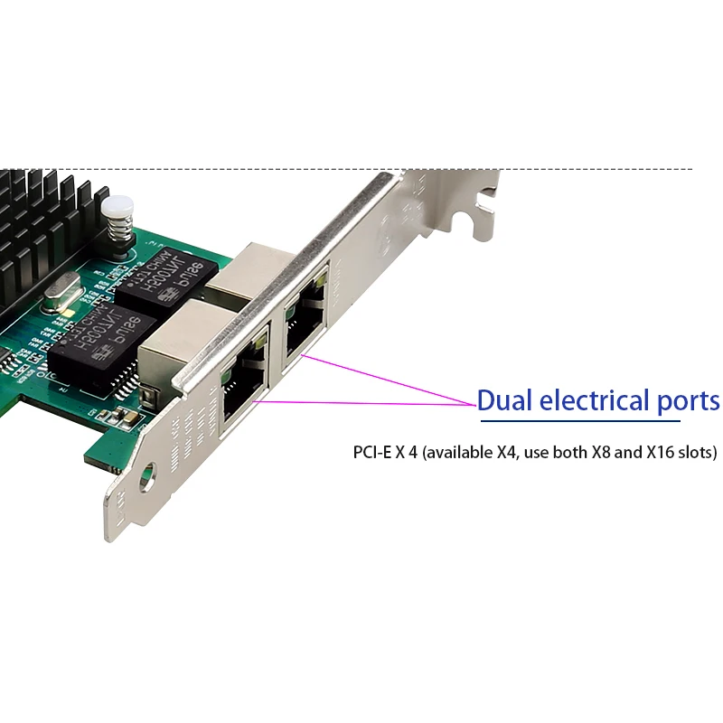 Imagem -02 - Placa de Rede Gigabit 82576 Acessórios de Computador Pci-e 10 100 1000mbps para Jogos Ethernet Adaptador de Lan Rj45 Adaptativo