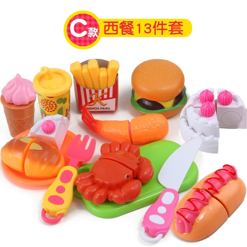 Cuisine domestique pour enfants, jouet musical découpé aux fruits, vaisselle pour bébé, cuisson de gâteau coupé pour fille de 2 à 6 ans