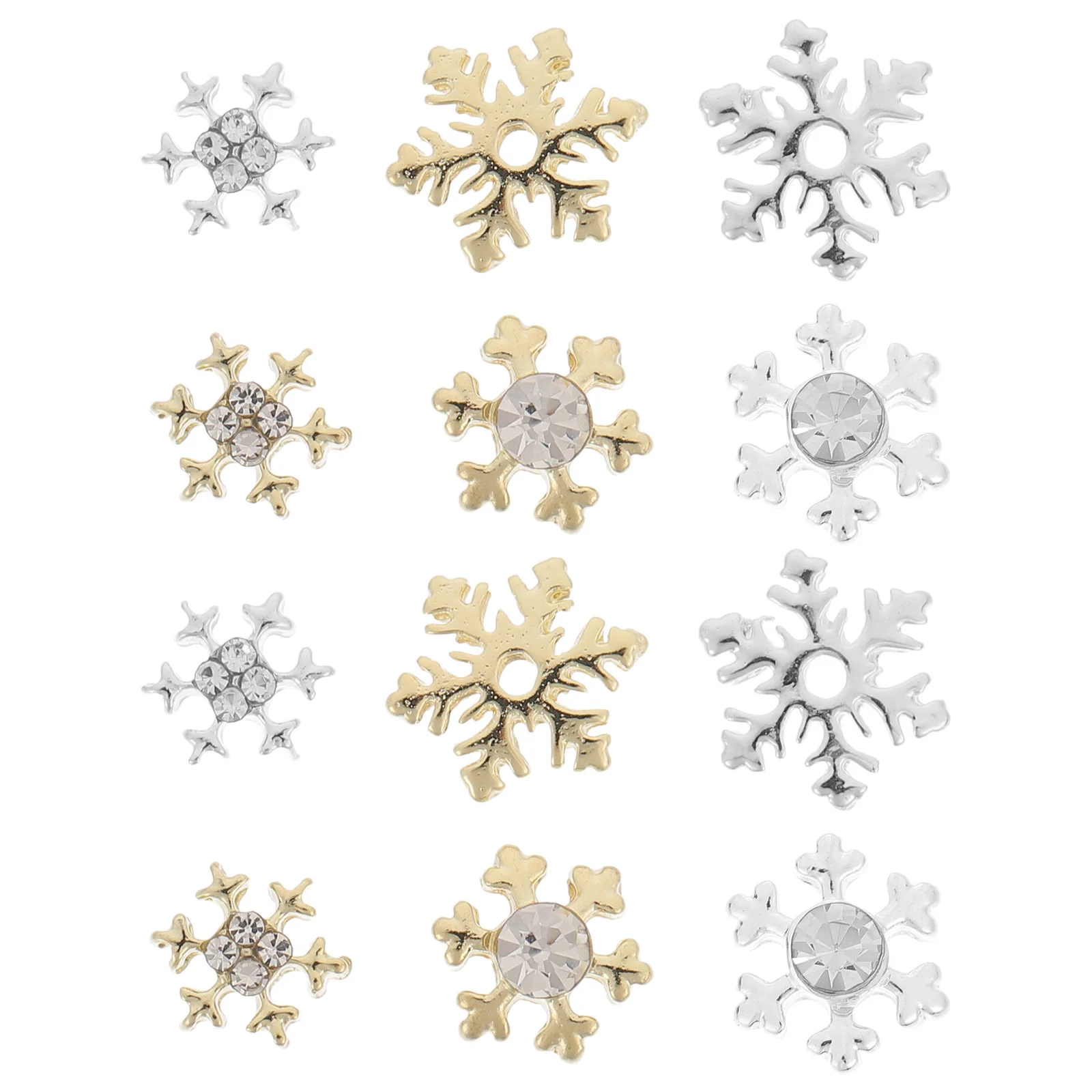 

60Pcs Snowflake Nail Art Charms Glitter Decorations for Women DIY Manicure Christmas Xmas Fingernail Supplies Nail Charms Decors