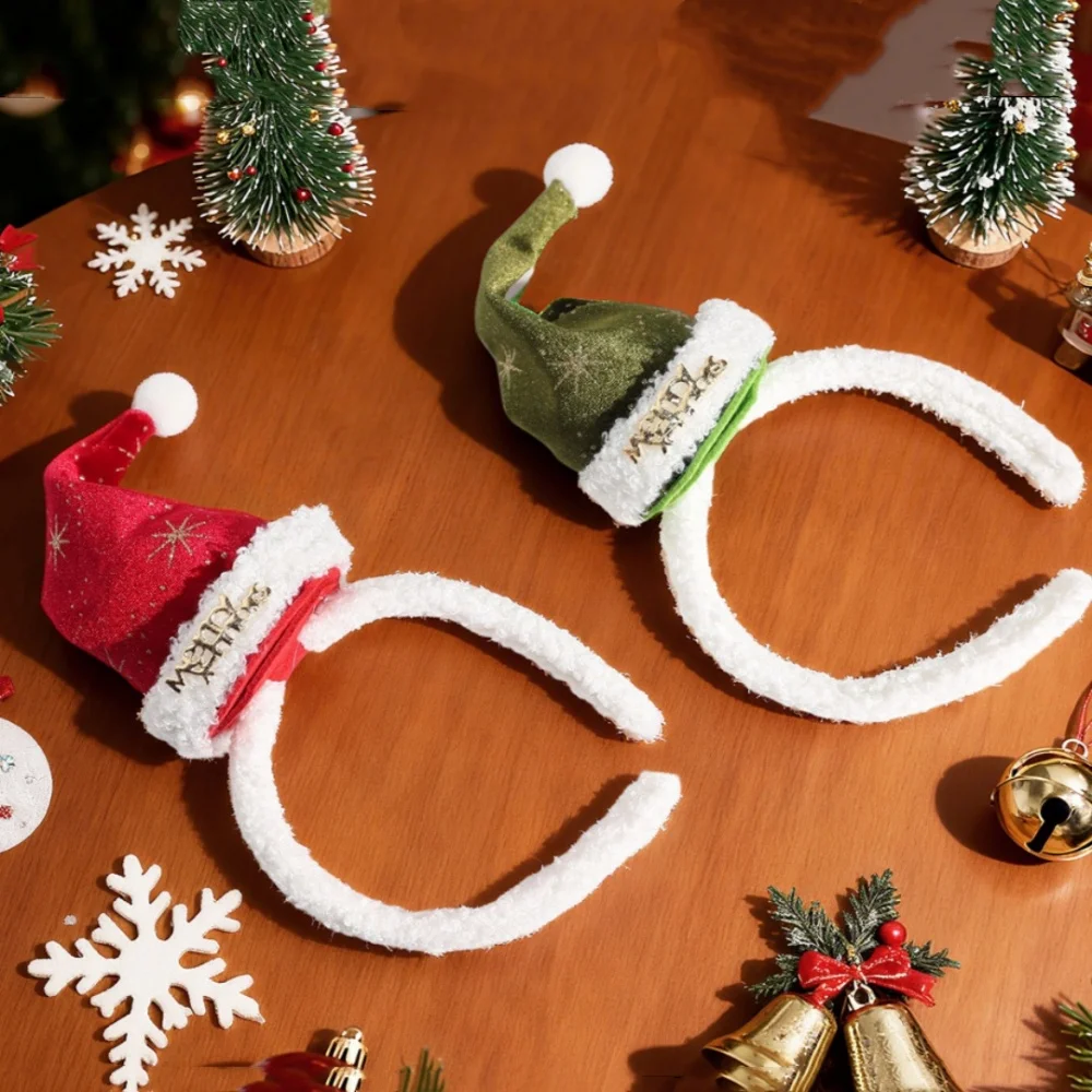 

Christmas Headband Festive Xmas Hat Hairband Santa Headband High-Quality Mini Hat Hair Clips For Photo Shoot Family Gathering