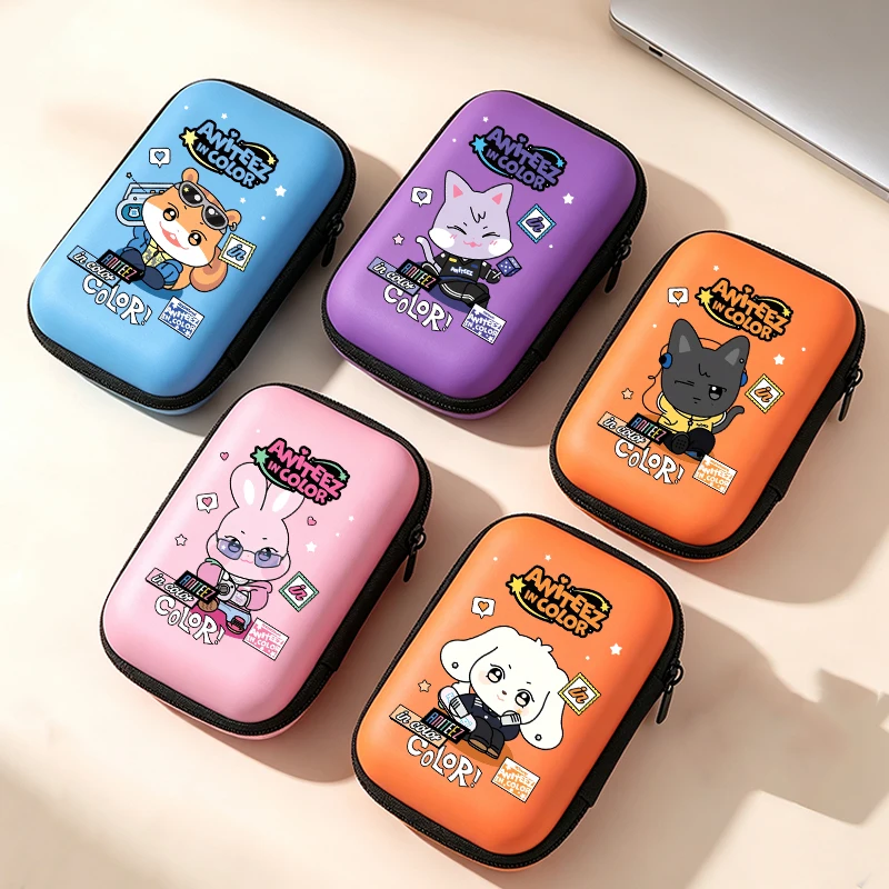 Image of ATEEZ Datenkabel-Aufbewahrungstasche K-Pop Gruppen Karten-Aufbewahrungsbox Deck-Boxen Modische Kartenorganizer Reise-Tragbare Kartenhülle Geschenk