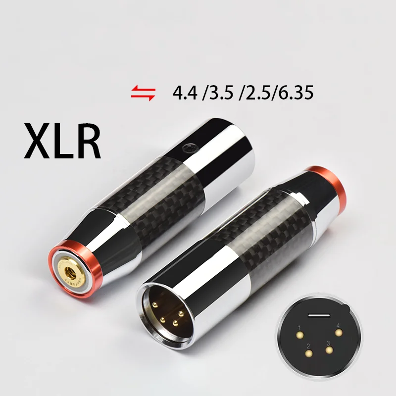 4 Pin XLR Male to 4.4mm 3.5mm 2.5mm 6.35mm Female Adapter Balance Sound Card Audio 4 Core XLR Adapter Cable
