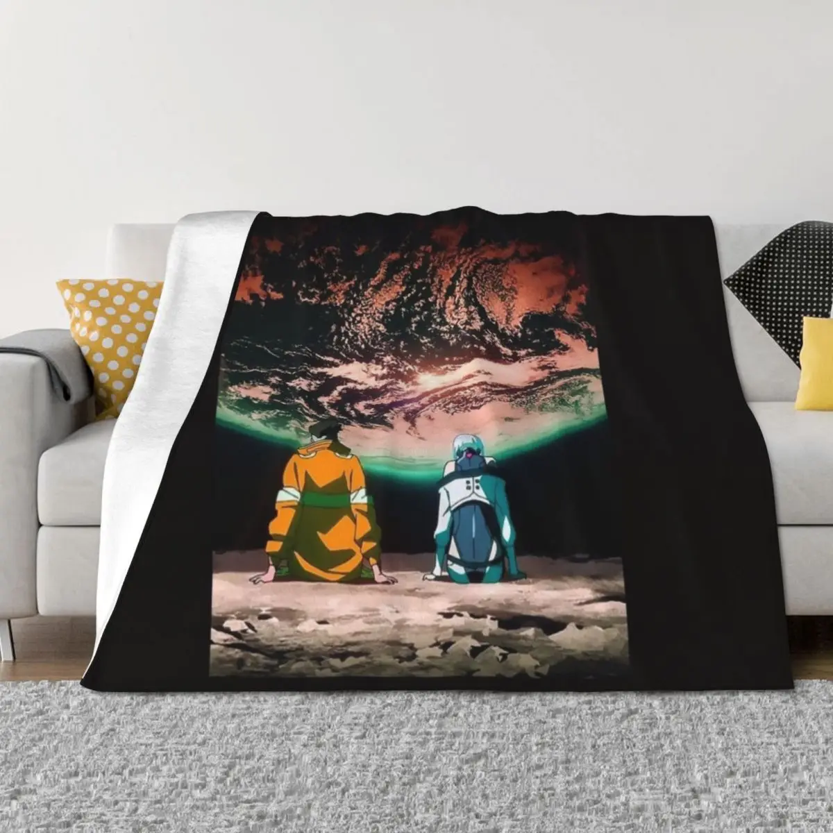 

Cyberpunk Edgerunners David and Lucy full moon Throw Blanket cosplay anime Thin Winter beds Luxury Brand Blankets