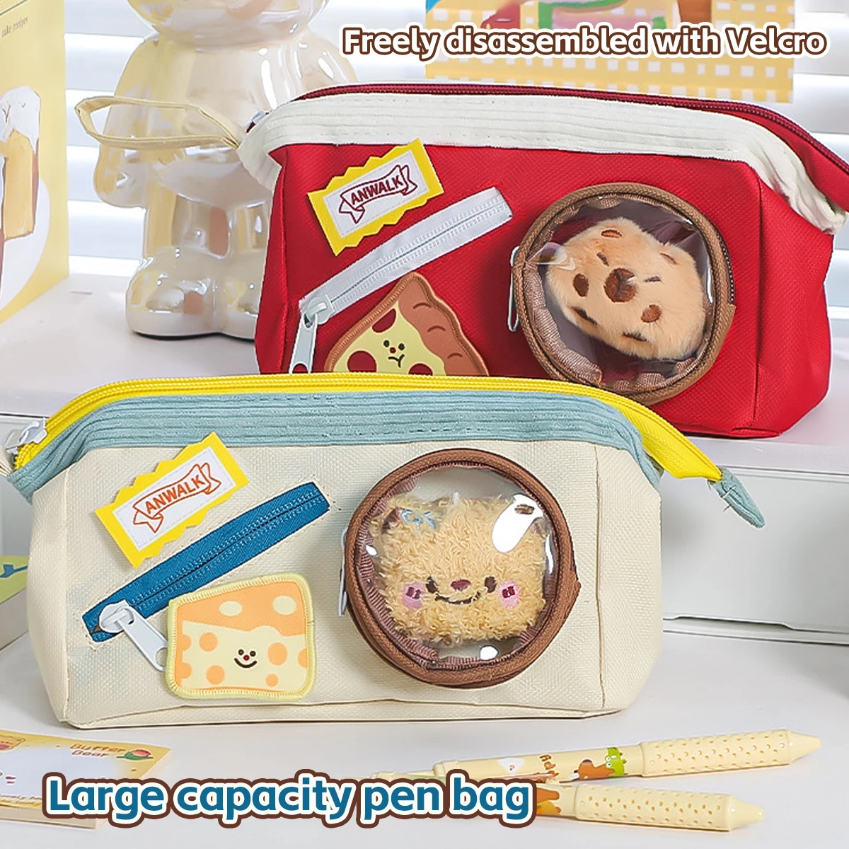 1PC Japanese Ins Style Pencil Case Retro Multi-Layer Large Capacity Organizer for Teen Girls Students Back To School Stationery