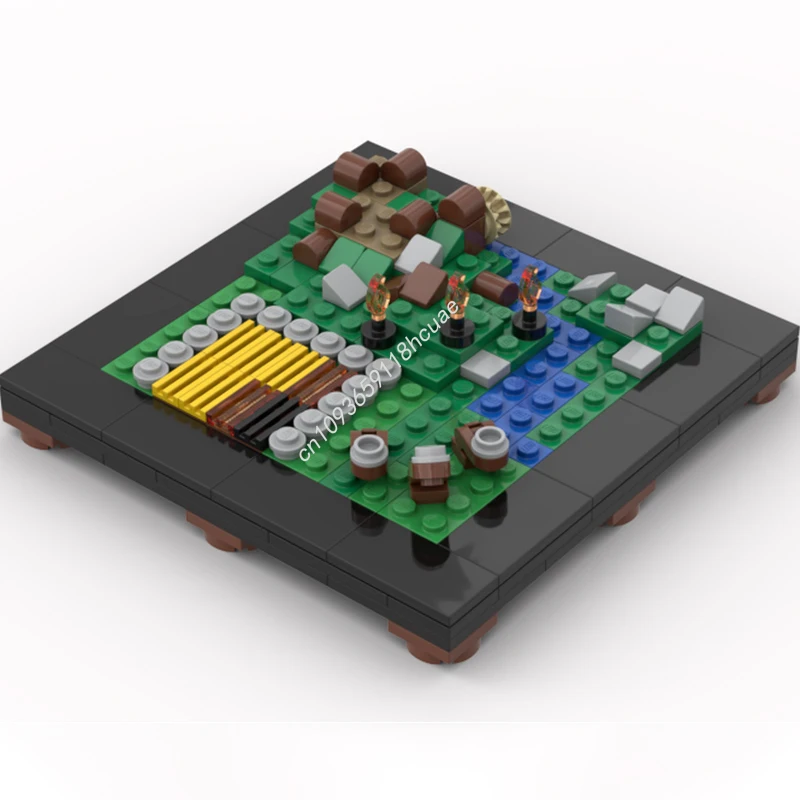 

176 шт. MOC Village Pillage, строительные блоки, рождественский коллекционный дисплей, сделай сам, предназначенный для декоративного использования, игрушки, идея, архитовый подарок