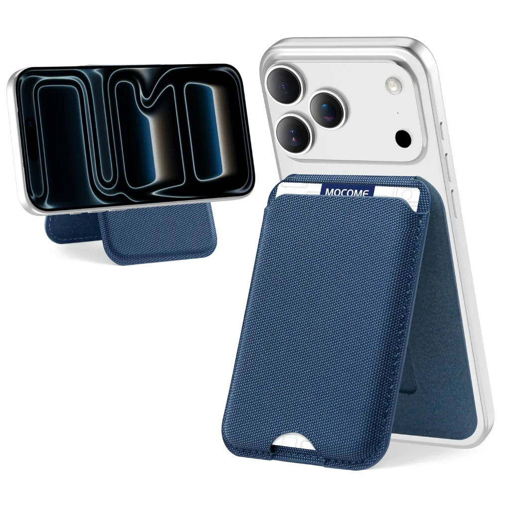 For Magsafe Magnetic Detachable Wallet with Adjustable Stand Card & ID Holder for iPhone 17 Pro Max Air For Samsung S26 Ultra
