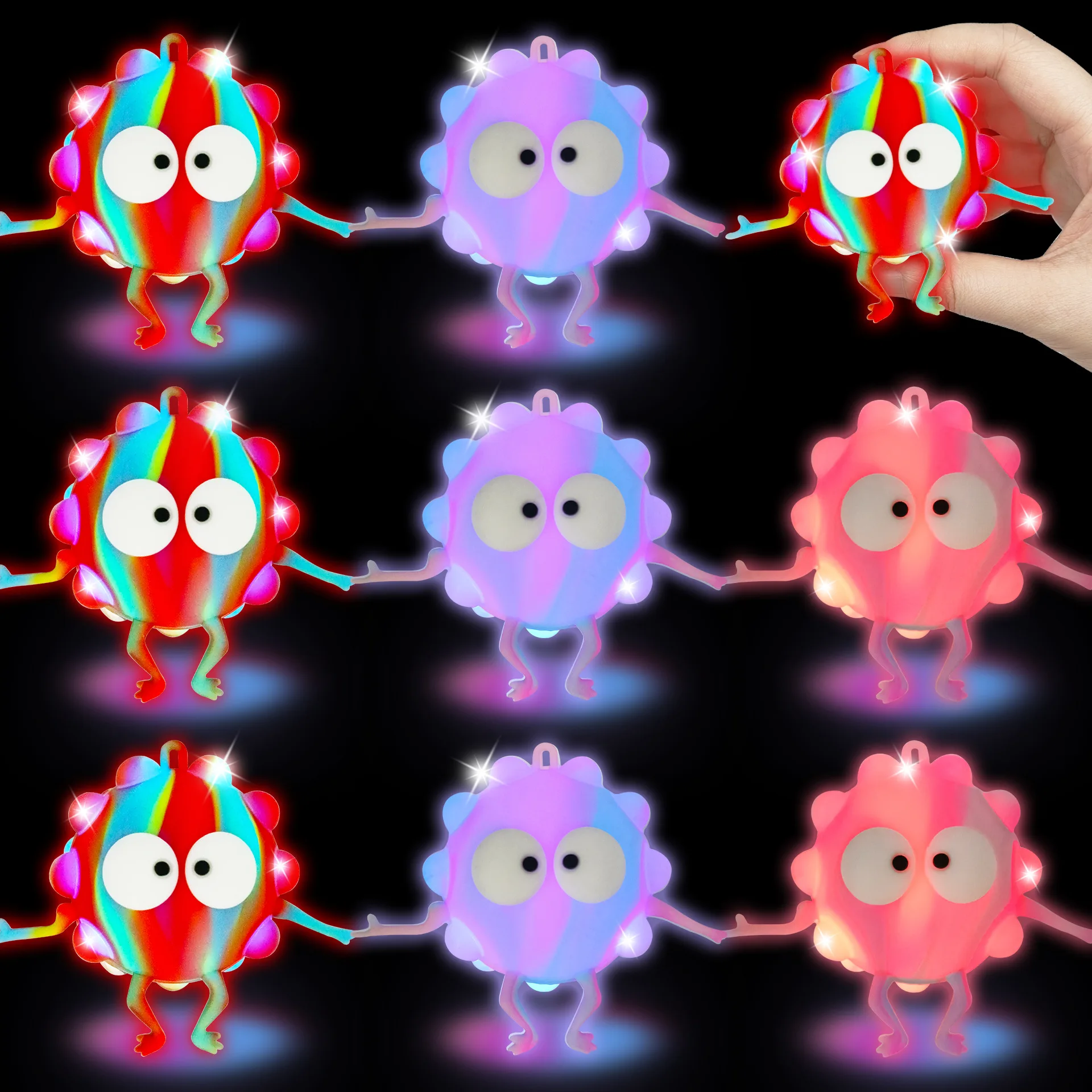 1-pcs-novo-alivio-do-estresse-brinquedo-brilhante-3d-silicone-olhando-pequena-bola-de-carvao-bolha-musica-chaveiro-ponta-do-dedo-alivio-de-pressao-brinquedo