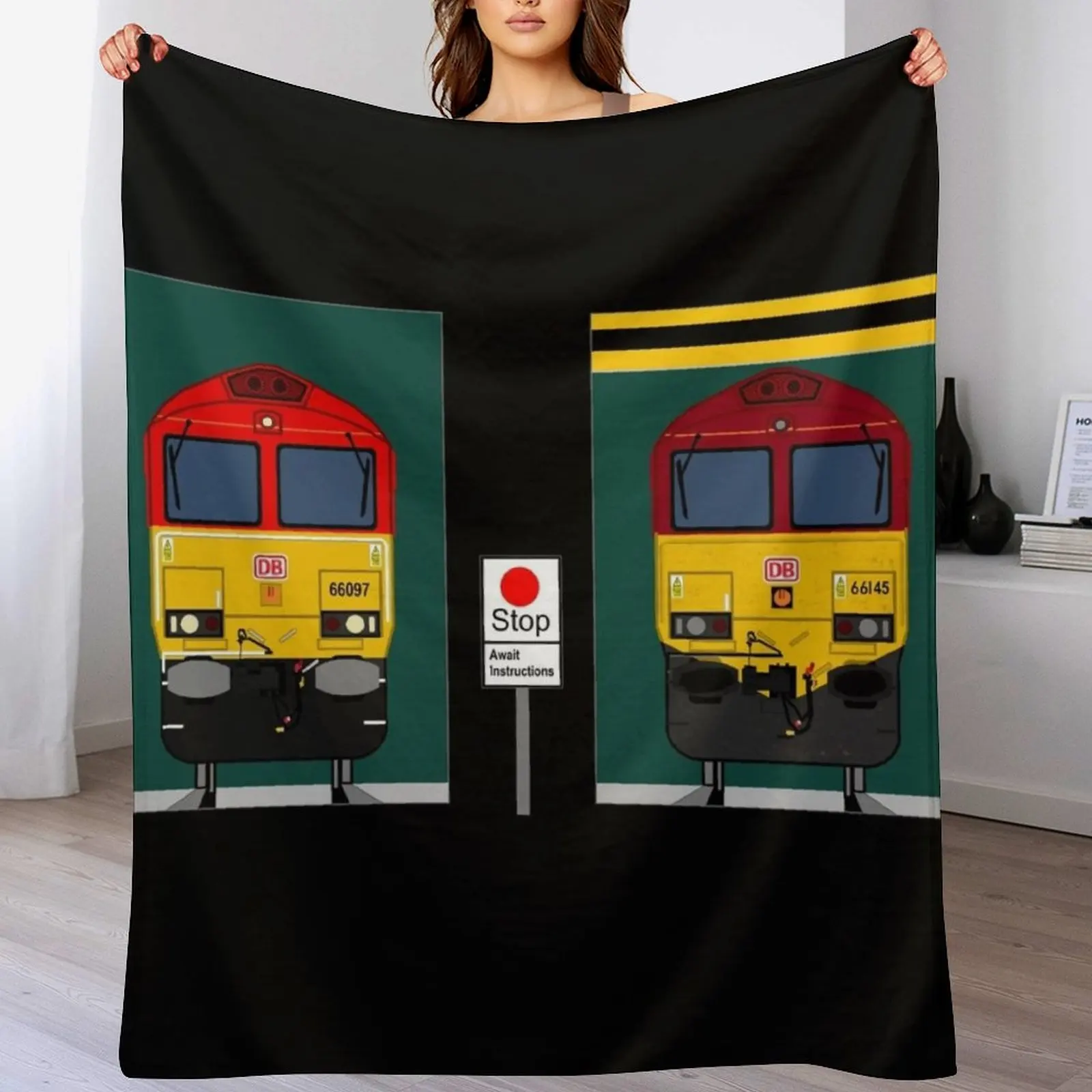 

CLASS 66 LOCOMOTIVES Throw Blanket Warm Comfortable Blanket Gift for Parents Friends