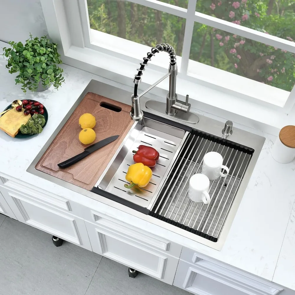 ボカイヤ製 ステンレス鋼33 シングルボウル ドロップイン キッチンシンク