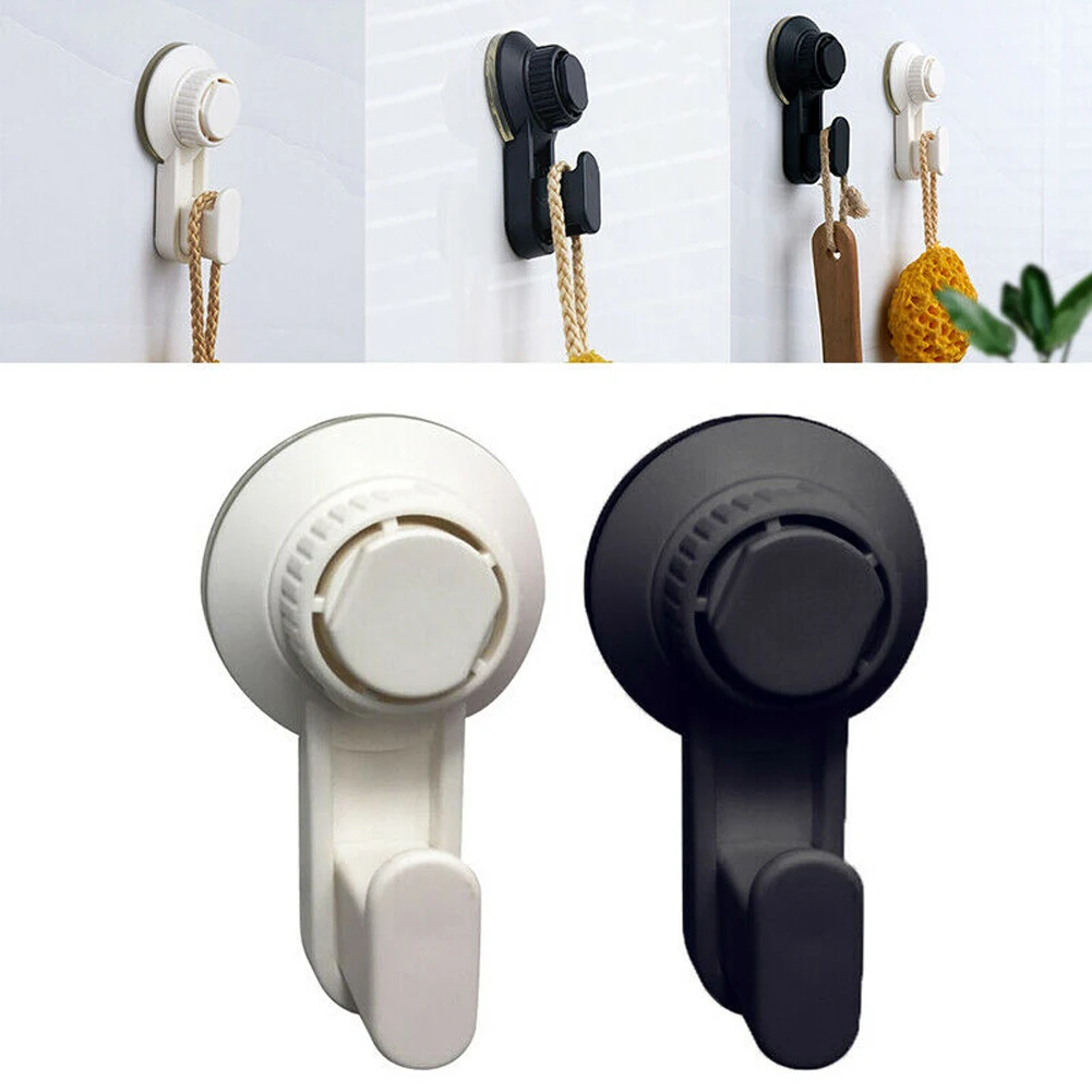 2pcs Vacuum Holder Wall Mounted Waterproof Suction Cup Hook Bathroom Accessories Reusable Strong Hanging Hook Towel Hanger