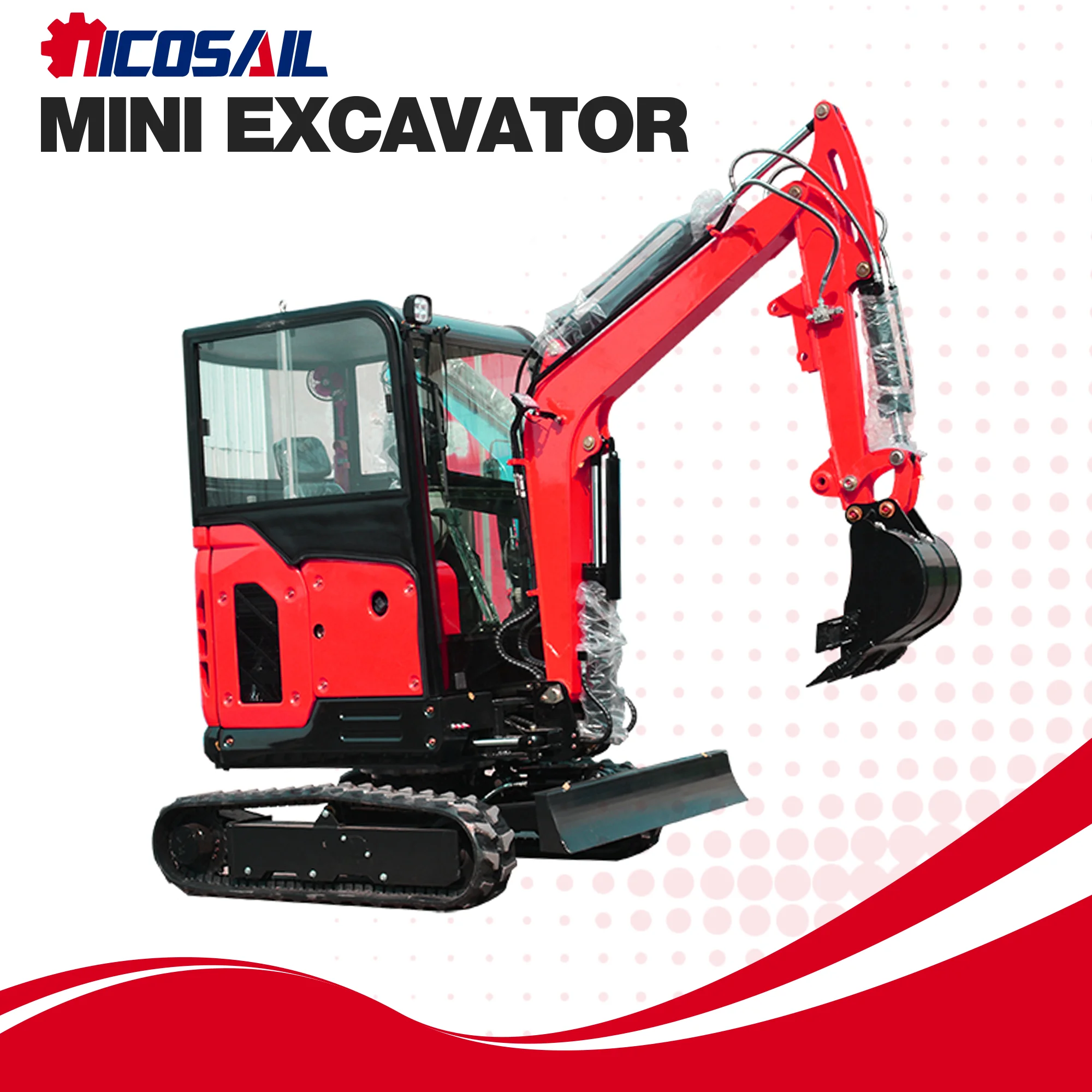 

New Model Mini Excavator 1.5 Ton CE Euro 5 Compact Hydraulic Small Digger with Warranty