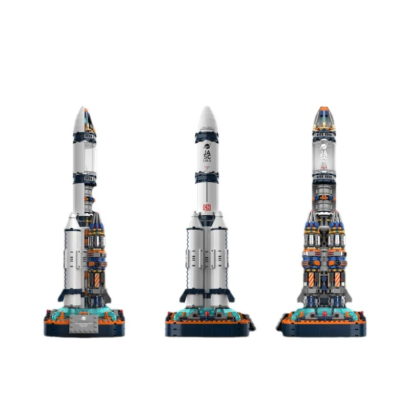 Serie ruimtevaart: Dawn 5-raket, astronautenbouwstenen, ruimtevaartuig, vliegtuigmodel, bouwstenen, speelgoed voor kinderpakketten