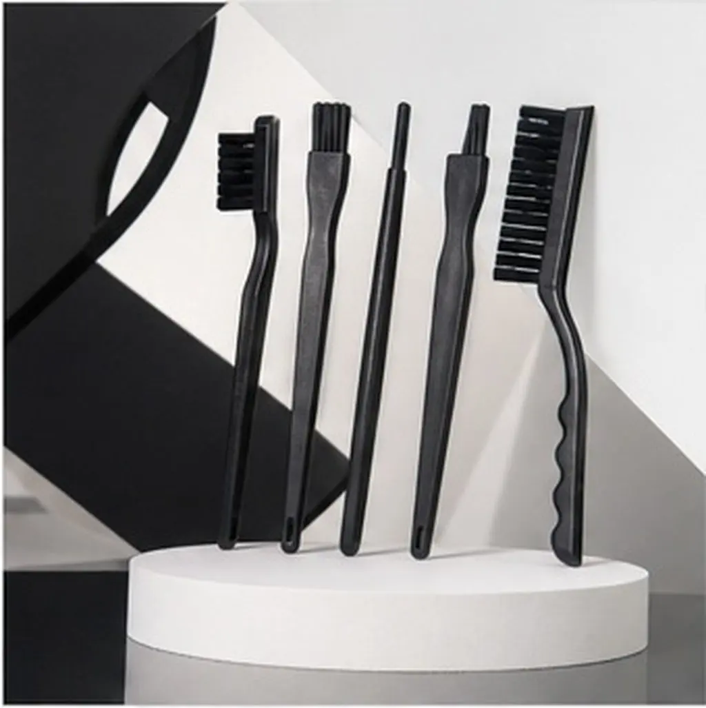 10 in 1 Anti Static Brush Set Portable Black Nylon Cleaning Keyboard Computer Small Spaces Kit High Temperature Resistant