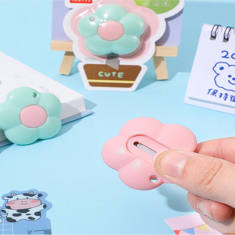 Cute Flower Utility Knife Ins High Appearance Level Mini Carry On Unwrapping Express Knife Hand Ledger Paper Cutter HDXD058
