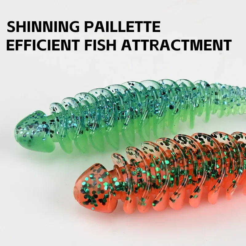 MEREDITH Fishing Lure Soft Bait Add Shrimp Oil 65mm 80mm Multiple Colors Fishing Lures Kit Predator Tackle for Bass and Pike