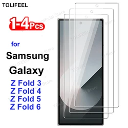 Tempered Glass For Samsung Galaxy Z Fold 6 5 4 3 Fold6 Screen Protector Film HD Crystal 9H Protective Transparent Phone Glass