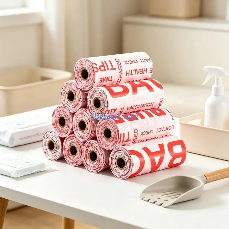 U2JC Pet Waste Bag Rolls 10 Rolls for Dog Owners, Travel Dog Poop Bag Refill for Outdoor Pickup and Everyday Walk Use