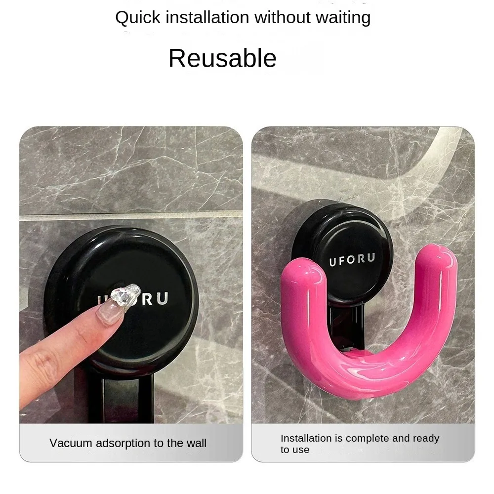 Strong Suction Power Retro Ripple Suction Cup Easy Installation Reusable Suction Cup Hook Durable Solid Color Shower Suction Cup