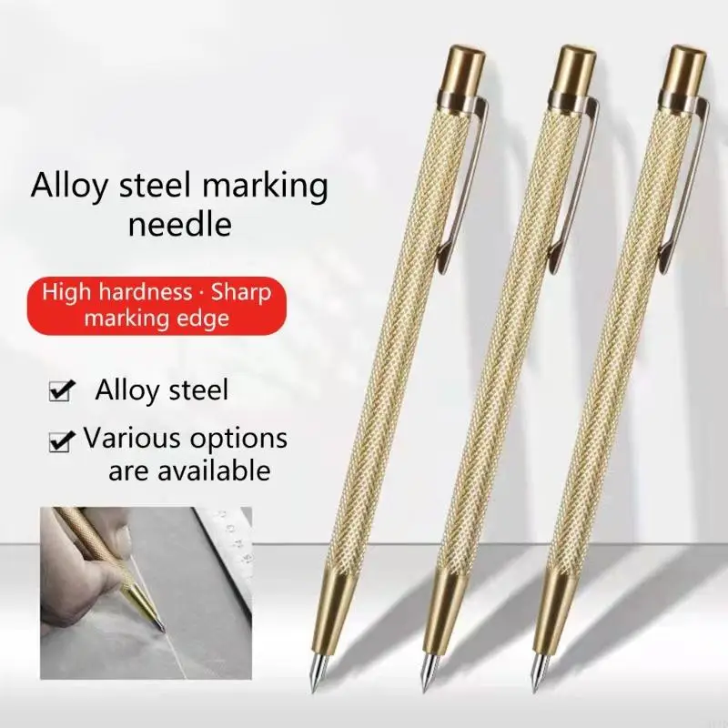 أقلام تحديد البلاط المريحة المدمجة لقطع المعادن الزجاجية الدقيقة وأعمال النجارة مع قبضة مضادة للانزلاق 37JD