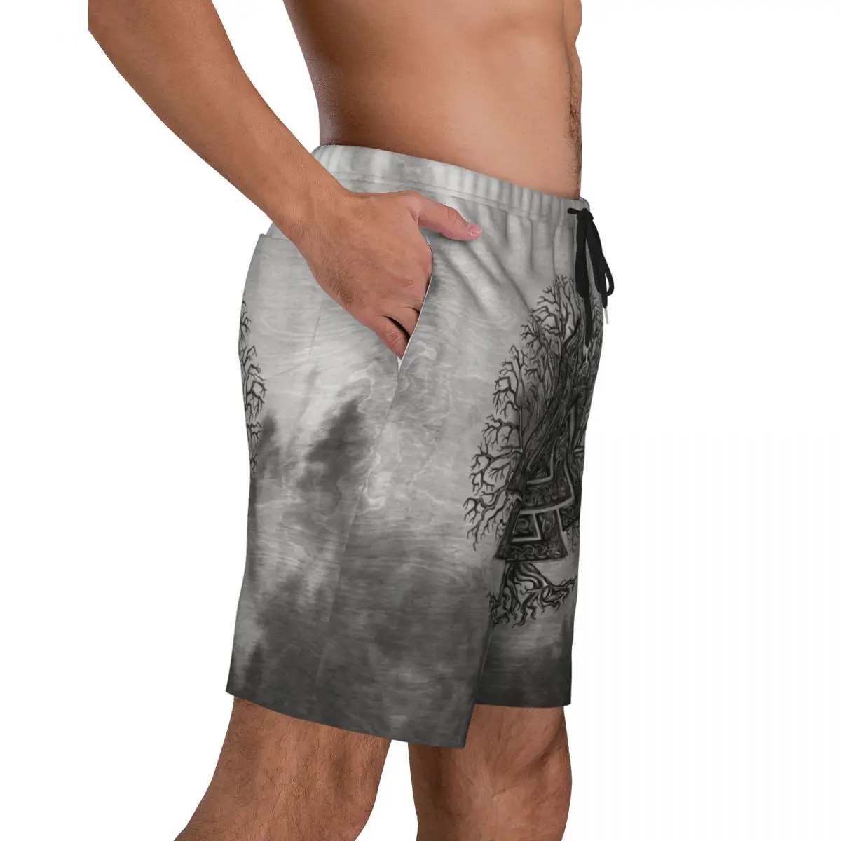 Valknut En Levensboom Yggdrasil Boardshort Heren Snel Dry Board Shorts Viking Norse Zwembroek Op Maat Bedrukte Badkleding Pakken