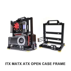 ITX MATX ATX Gamer Cabinet,MOD Desktop PC Case Open Frame Rack,Water Cooler Computer Gaming Chassis Vertical Personality DIY