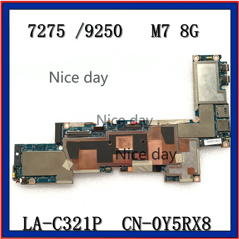 M7 8GB For Dell Latitude 12 7275 XPS 9250 Motherboard LA-C321P CN-0Y5RX8 Y5RX8