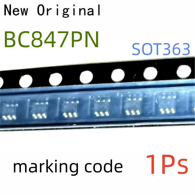 Bc847Pn New and Original Sot363 45V Npn/Pnp Silicon Af Transistor Array Marking Code 1Ps