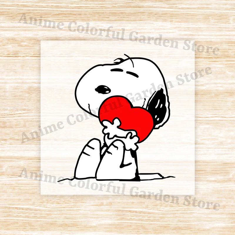 Snoopyed Cartoon Iron on Patches for Clothing Anime Kawaii DIY Heat Transfer Stickers Adult Children Clothes Custom Sticker Gift