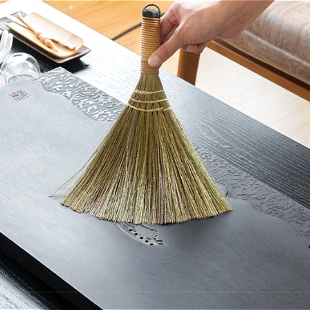 Wood Floor Sweeping Broom Soft Hair Fur Household Floor Cleaning Tools Manual Archaize Broom Sweeper Straw Manual Soft Sweeping