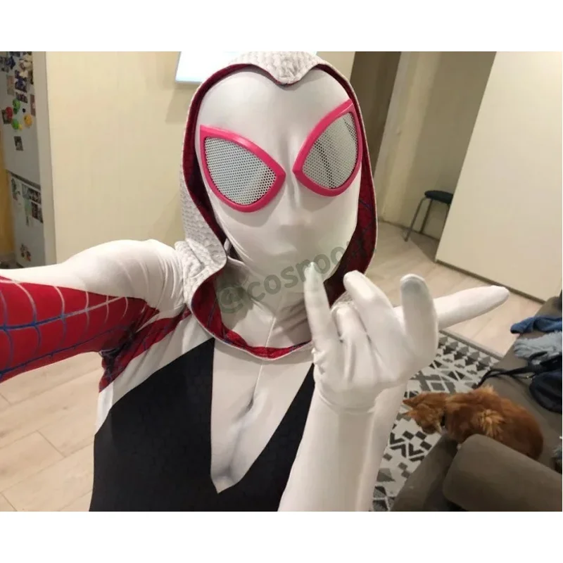 Disfraz de Halloween WAT89, traje Zentai, mono de LICRA en el verso de araña, disfraces de Gwen Stacy Cosp, nuevo 2025