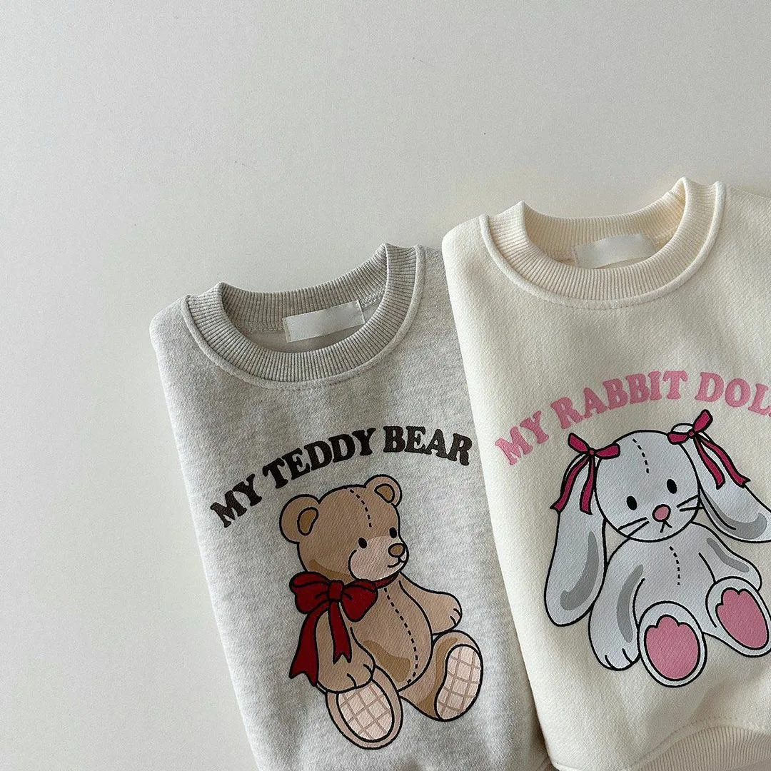 2026 New Children's Sweatshirt -Spring/autumn Girls' Base Shirt With Cute Cartoon Print Top - Children's Long-sleeved Sweatshirt