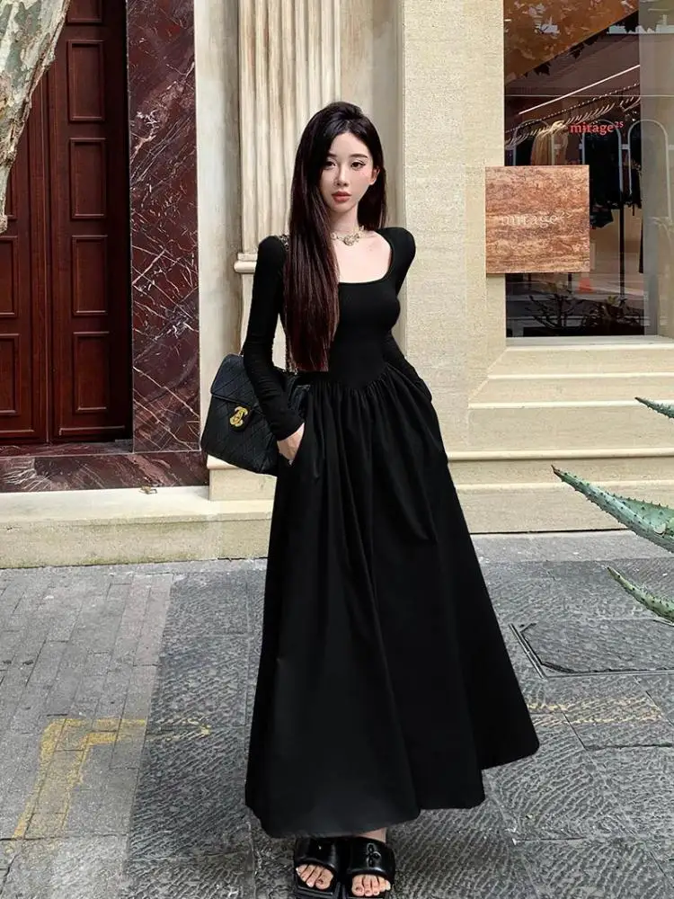 sachin and babi light blue dress Women's Elegant Lace Embroidery Mandarin Collar Maxi Dress Slim Fit Long  Party Evening Formal Occasion Wear