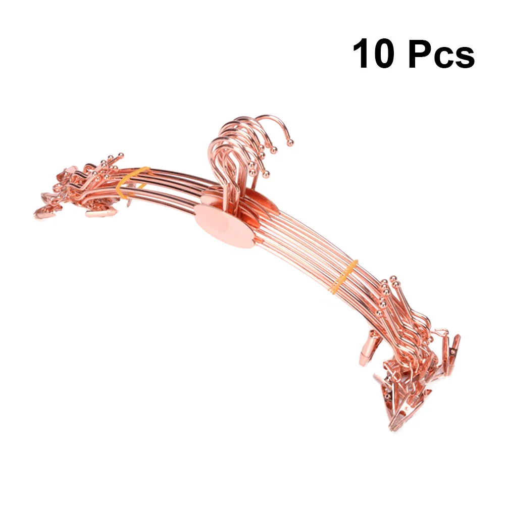 

10PCS Anti-slip Clothes Hangers Thickened Undewear Hanger Clip Hangers for Home Shop (Rose Gold Smooth)