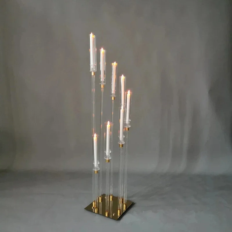 Candle Holders for Wedding Centerpiece, Table Candelabra, Pillar Stand, Road Lead, Party Candlesticks, Home Decor