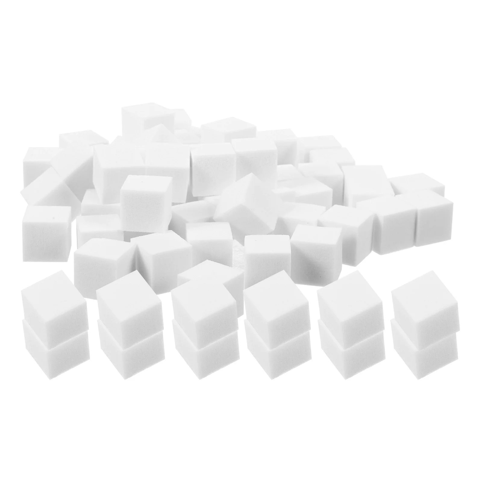 100 Stück Nagelschwamm, kleine quadratische Form, glattes Mischen, Acryl, Nagelkunst, Maniküre, Make-up-Werkzeug, französische Spitze, präzise Anwendung, weich