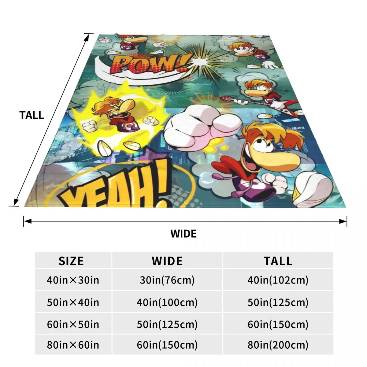 Rayman مغامرة لعبة الكرتون الصوف رمي البطانيات مضحك الفن بطانية للسرير الأريكة فائقة النعومة الفراش البساط قطعة متعددة الوظائف #6