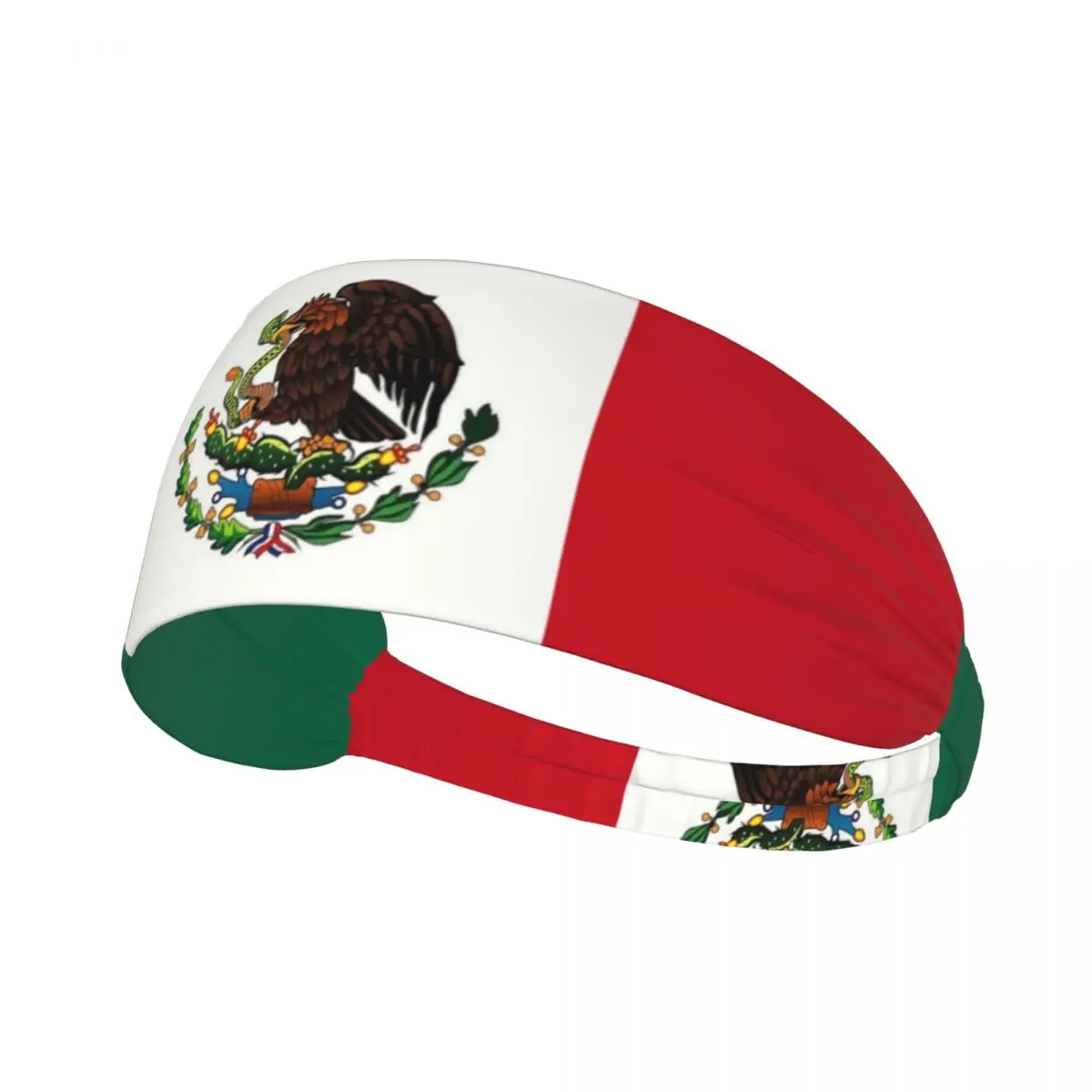 Custom Mexico Flag Headband Men Women Non Slip Moisture Wicking Workout Sweatband for Yoga