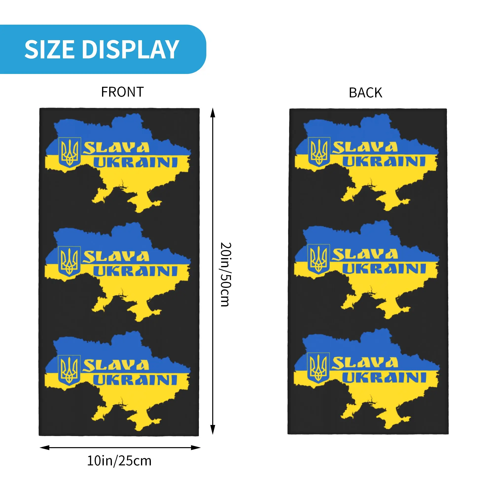 Slava Ukraini Ukraine Flag Bandana Neck Gaiter Windproof Face Scarf Cover Men Women  Headwear Tube Balaclava