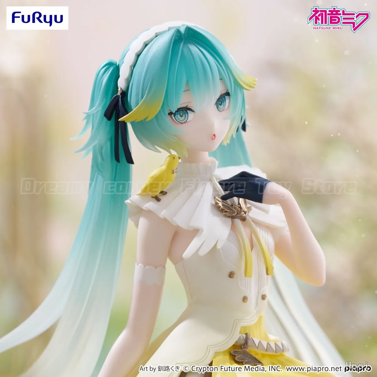 【在庫あり】h14cm-フリュー-ヌードルストッパーフィギュア-ピアプロキャラクターズ-初音ミク-カナリアver-アニメフィギュア