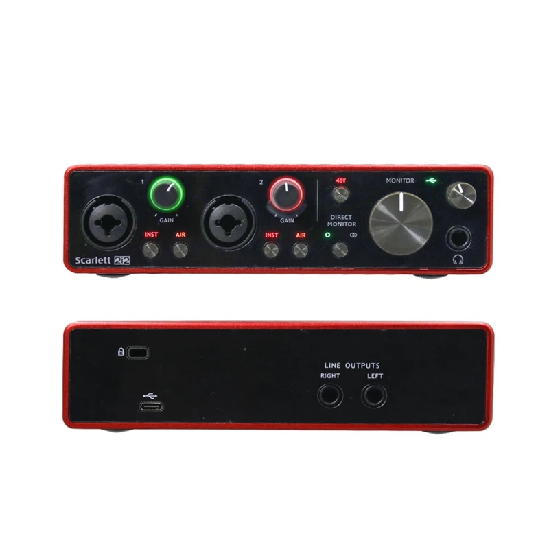 Imagem -03 - Audio Interface Externo Usb Sound Card Audio Headphone Amplifier Mic Preamp 3rd Gen Profissional